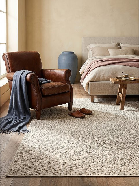 Pflegeleichter Flachgewebe-Teppich Kadima Design in Beige, B/T: 140 x 200 cm - Bild 1