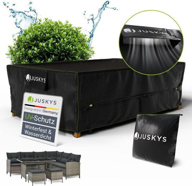 Juskys Gartenmöbel Abdeckplane CoverSafe Pro, wasserdicht und UV-Schutz, B/T/H: 300 x 200 x 90 cm - Bild 1