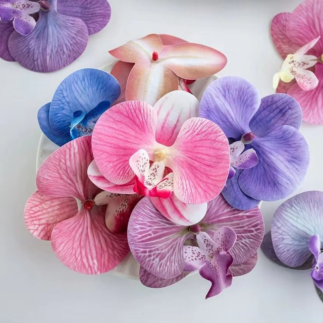 Künstliche Thai Schmetterlings Orchideen in Multicolour für DIY-Geschenke, Hochzeiten und Haar-Accessoires - Bild 1