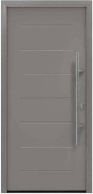 EcoStar Haustür Isopro IP 015 in Graualuminium, modern, B: 110 cm, H: 210 cm, DIN Rechtsausführung - Bild 1
