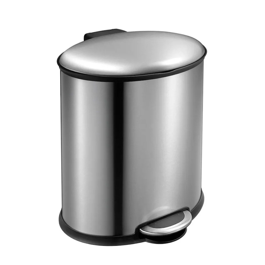 PROREGAL Treteimer aus gebürstetem Edelstahl in Silber, 20 Liter, H x B x T: 44,8 x 32,5 x 35,6 cm - Bild 2