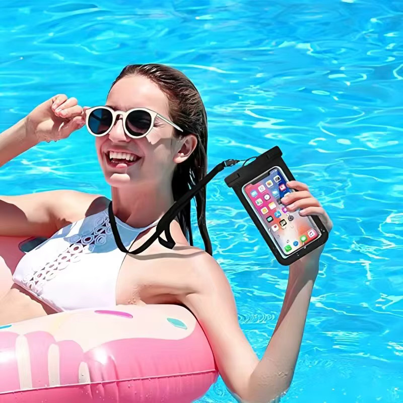QUERPXAF Wasserdichte Handyhülle IPX8 Outdoor Telefon Abdeckung in Schwarz für iPhone und Samsung - Bild 3