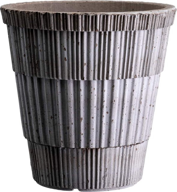 Bergs Potter Blumentopf Atlas Raw Pot mit Untersetzer in Grey, Durchmesser: 21 cm - Bild 1