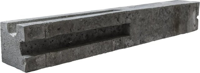 Beckers Betonzaun Eckpfosten einseitig in Betongrau, Höhe: 290 cm - Bild 1