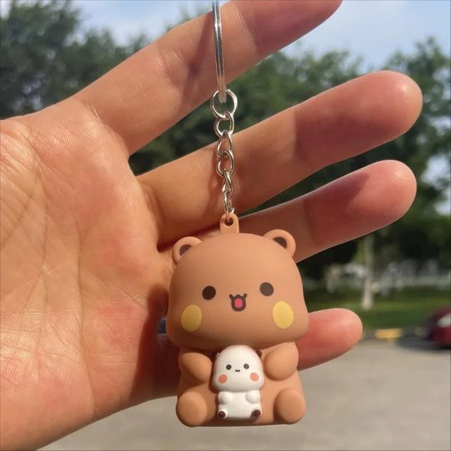 Schlüsselanhänger Panda Bär, brown, Unisex - Bild 1