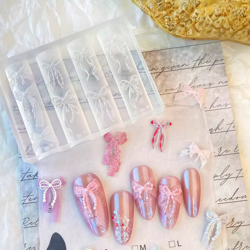 Silikon-Nagelkunstform, Schleifenform, dreidimensionaler Schmuck - Bild 3
