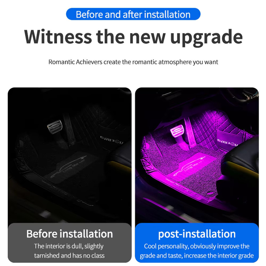 WUMFIRE RGB LED Neon Flex Auto Innenbeleuchtung mit App- und Musiksteuerung sowie Fernbedienung in Multicolour - Bild 2