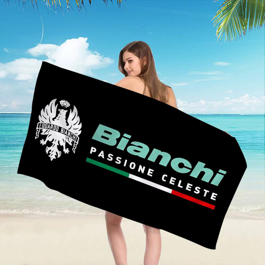 B-Bianchi Mikrofaser Strandtuch in Schwarz, super saugfähiges und schnell trocknendes Pool-Handtuch für Damen und Herren - Bild 2
