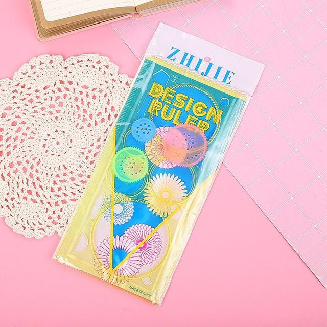DHDH Spirograph Geometrisches Malset und Zeichenwerkzeug für Kinder und Studenten, Gelb - Bild 1