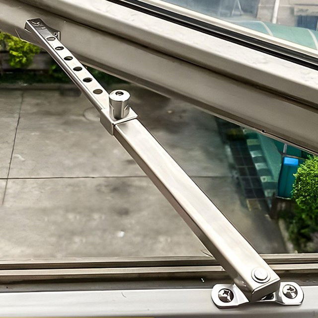 Topmartbuy Flügelfenster-Feststeller aus Edelstahl in Silber, verstellbarer Fensterstopper Style A - Bild 1
