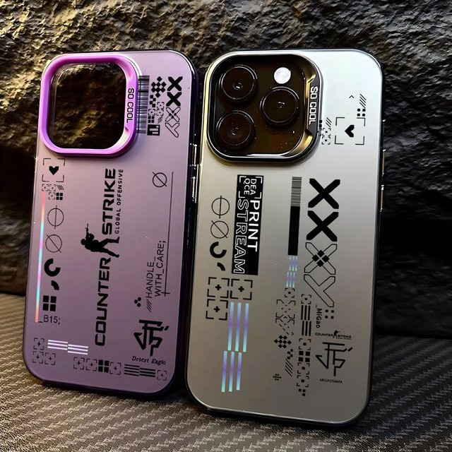 Potdemiel Handyhülle im Counter Strike CS GO Design für iPhone 11 bis 16 Pro Max, Candy Matte Back Cover - Bild 1