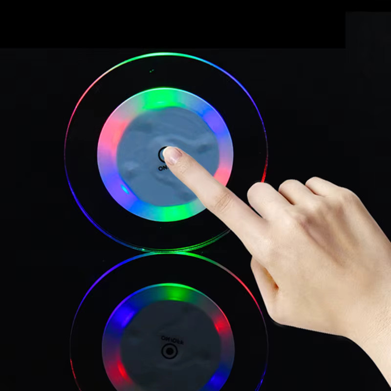 KuZHEN LED Untersetzer aus Acryl in Transparent mit RGB Effekt für Bar und Cocktail Dekoration - Bild 2