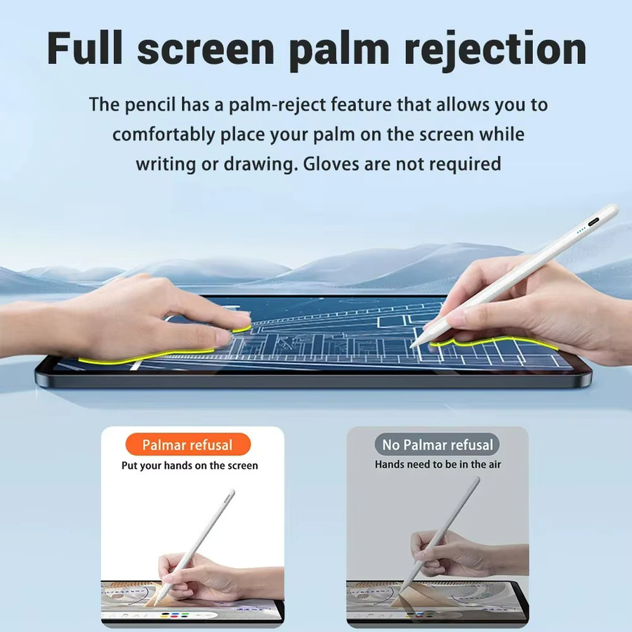 Qukam Stylus-Stift mit Handballenerkennung in Weiß für Apple iPad Pro, Air, Mini und iPad Generationen - Bild 4