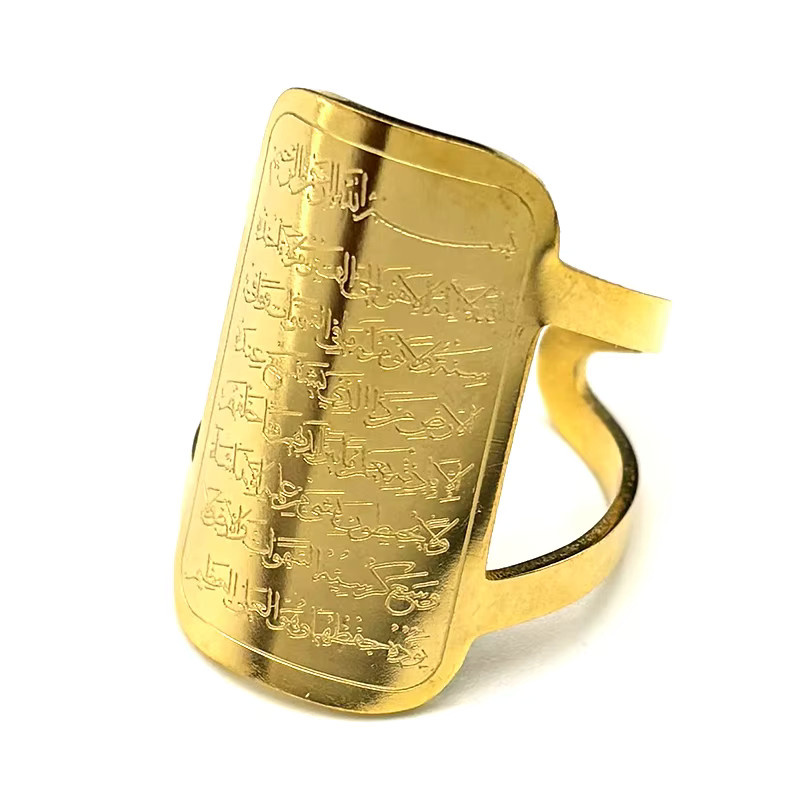 AFAWA Ring, Edelstahl, Gold, Unisex - Bild 3