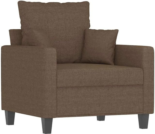 vidaXL Sessel Braun mit Stoffbezug und Armlehnen im modernen Design - Bild 1