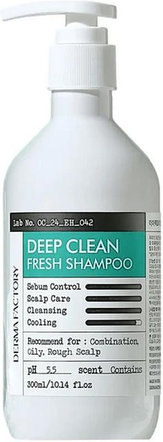 DERMA FACTORY Deep Clean Fresh Shampoo, 300 ml, für fettiges Haar und Schuppen - Bild 1