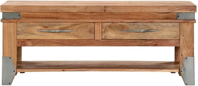 vidaXL Couchtisch aus Massivholz Akazie in Braun, rechteckig, B/T/H: 110 x 52 x 45 cm - Bild 1