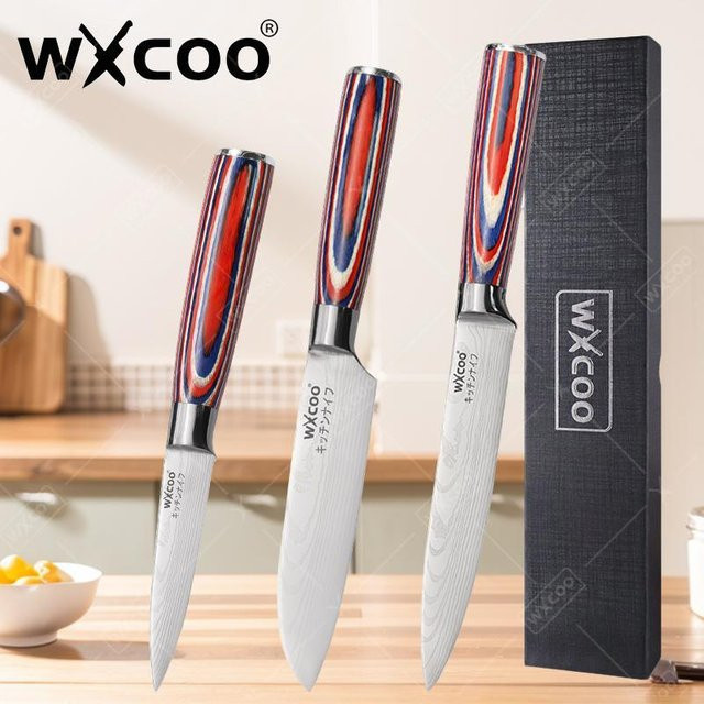 WXCOO Mehrzweck-Küchenmesser aus Edelstahl und Kohlenstoffstahl als Ausbeinmesser zum Schneiden von Fleisch und Obst in Multicolour - Bild 1