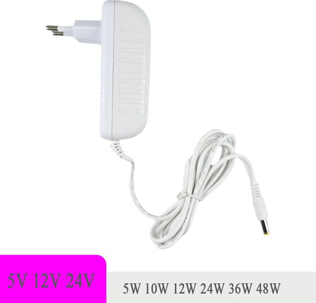 CENFAYA Netzteil 12V DC in Weiß mit Barrel-Plug - Bild 1