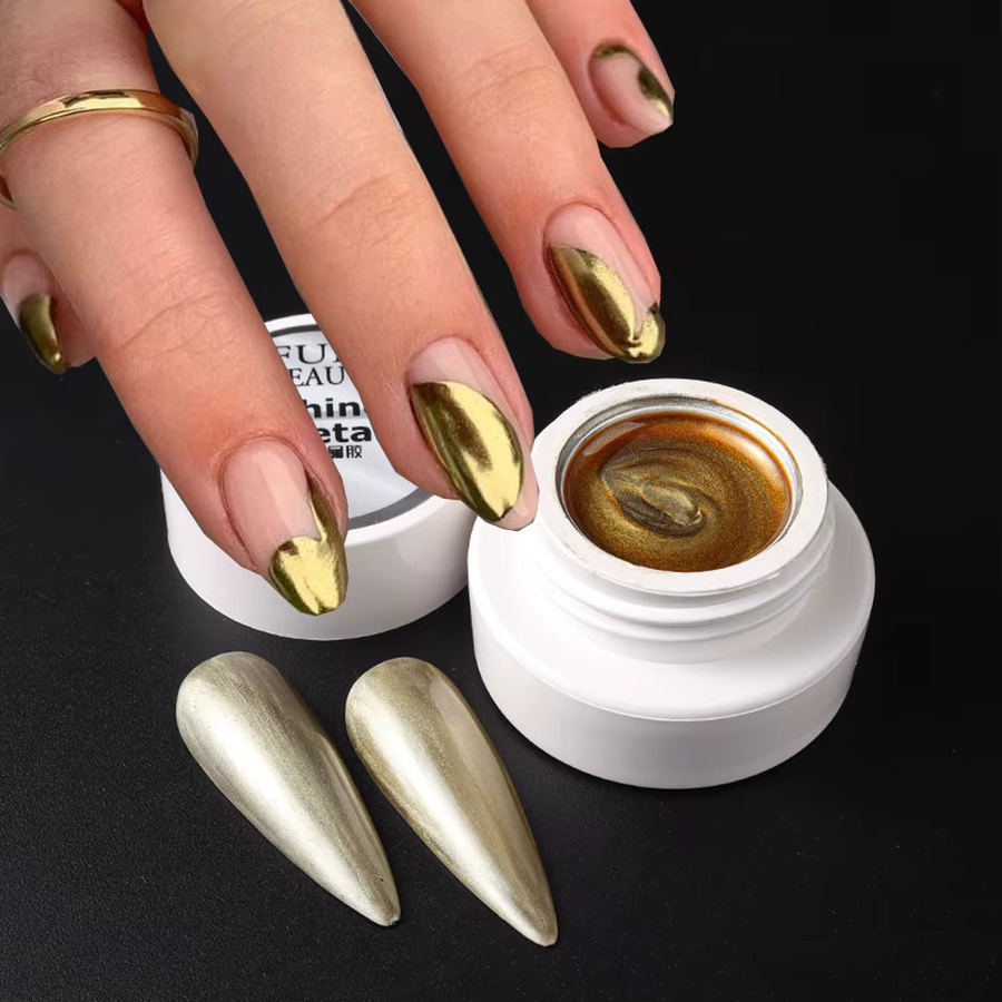 Full Beauty Metallic Gel-Nagellack, Gold - Bild 2