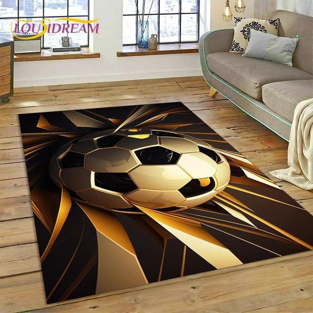 Karpetti 3D-Teppich mit Fußballfeld Motiv in Multicolour, B/T: 120 x 100 cm - Bild 1