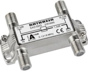 Kathrein F-Abzweiger 2-fach 5-1218 MHz 16dB EAD 03/G in Silber - Bild 1