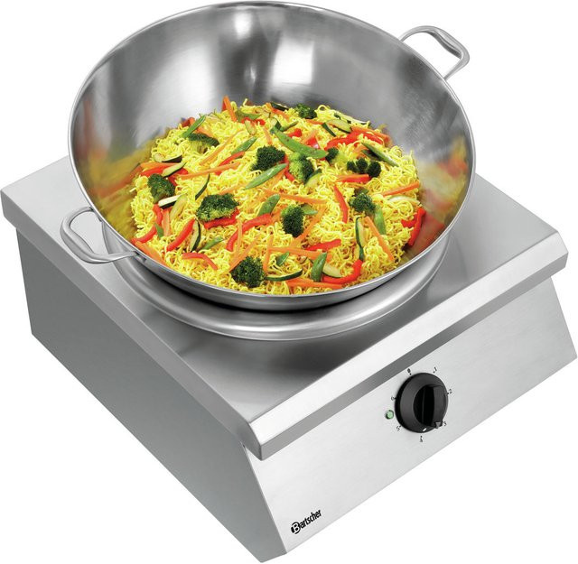 Bartscher Wokpfanne W510F aus Edelstahl in Silber, Volumen: 22 l, Breite: 51,0 cm, Höhe: 19,5 cm - Bild 1