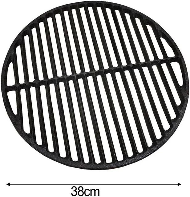 Runder Grillrost in Schwarz für Holzkohle- und Gasgrills Durchmesser: 38 cm - Bild 1