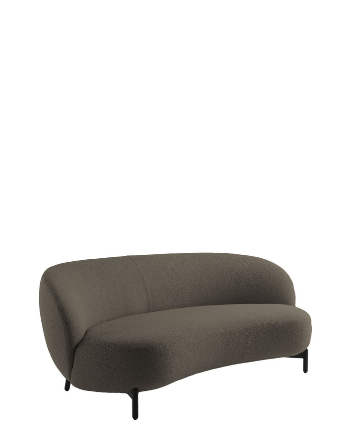 Kartell Lunam Sofa Orsetto mit Stoffbezug und Metallrahmen in Braun und Grau - Bild 2