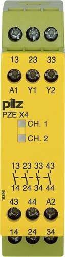 PILZ Sicherheitsschaltgerät PNOZ XV2 3/24VDC 2n/o 2n/o t, Gelb, B/T/H: 45 x 121 x 87 mm - Bild 1