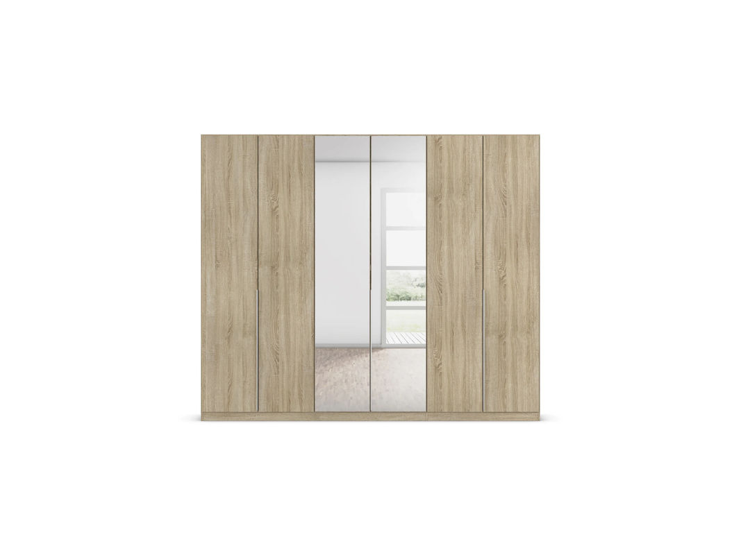 RAUCH Drehtürenschrank Alabama mit Spiegel in Eiche Sonoma und Beige, B/H: 271 x 229 cm - Bild 3