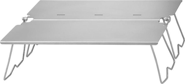 Ti BBQ Faltbarer Camping-Grilltisch aus Metall in Silber für Picknick und Outdoor-Aktivitäten - Bild 1