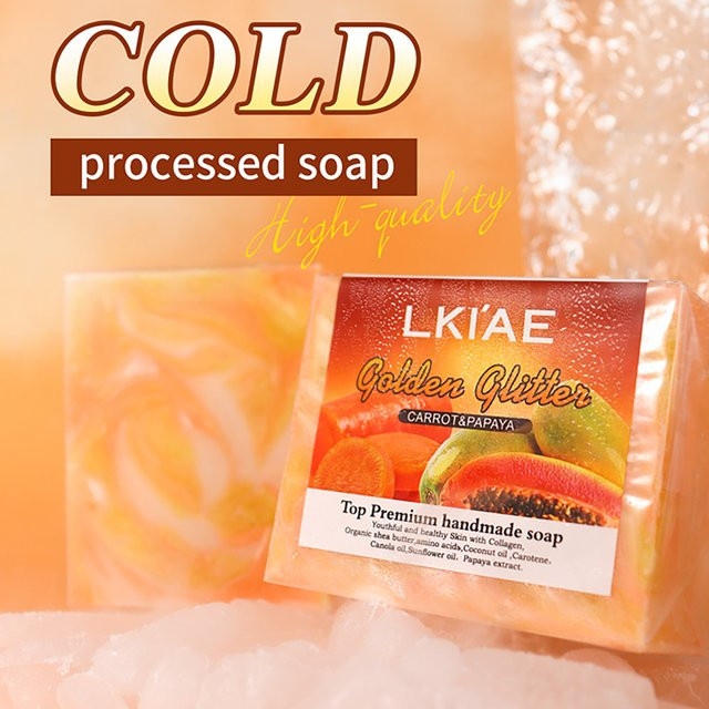 LKIAE Handseife Karotte & Papaya, 150g, Gesicht & Körper - Bild 1