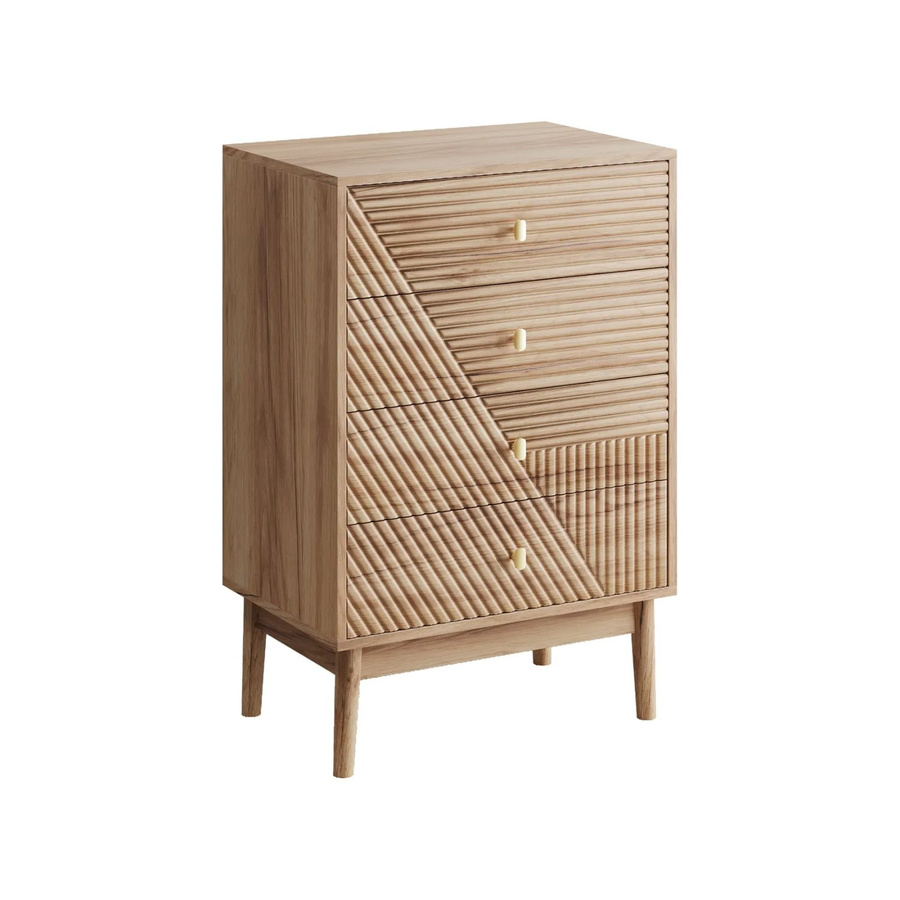 okwish Kommode mit vier Schubladen für dein Wohnzimmer in Natur, B/T/H: 60 x 40 x 90 cm - Bild 2