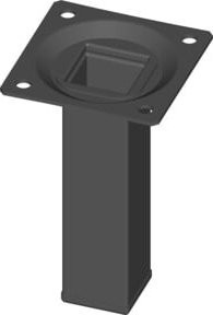 Element System Möbelfuß aus Stahl in Schwarz Matt RAL 9005 B/T/H: 2,5 x 2,5 x 10 cm - Bild 1