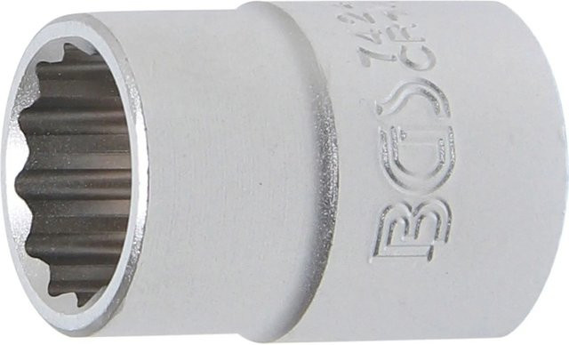 BGS Steckschlüssel Einsatz Zwölfkant aus Chrom-Vanadium mit 3/4 Zoll Antrieb und 24 mm Schlüsselweite in Silber - Bild 1