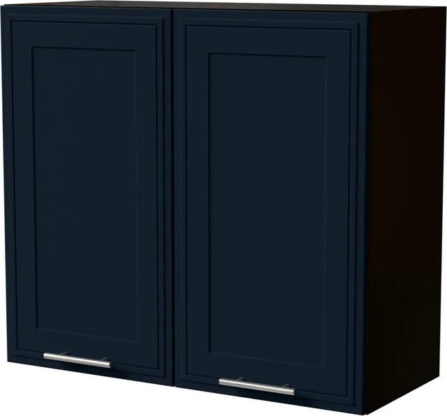 Feldmann-Wohnen Hängeschrank Salo in Schwarz und Indigo Matt mit Kassettenoptik, B/T/H: 80 x 32,5 x 72 cm - Bild 1
