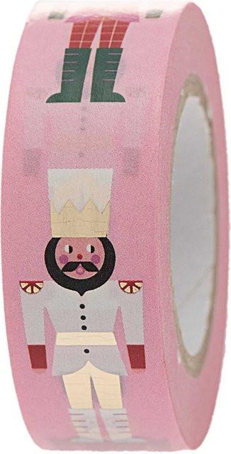 Rico Design Paper Poetry Washi Tape Nussknacker pink und gold, Breite: 1,5 cm, Länge: 10 m - Bild 1