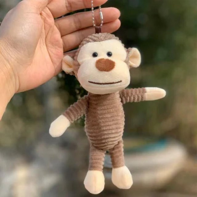 BC Pet Supplies Waldtier Löwe Elefant Tiger, Plüsch Schlüsselanhänger, braun, ab 4 Jahren - Bild 1