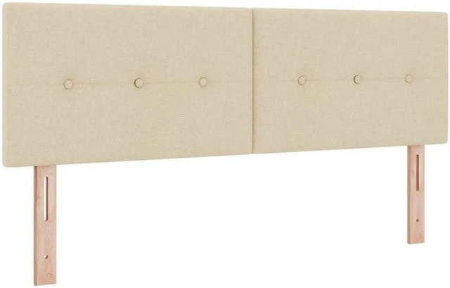 vidaXL Kopfteil aus Kunstleder in Creme, modernes gepolstertes Kopfteil für dein Schlafzimmer, Breite: 160 cm - Bild 1