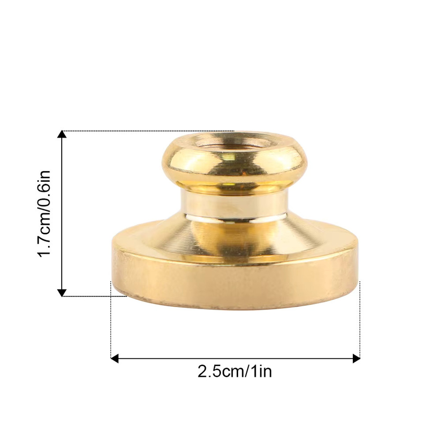 Wachsstempel mit abnehmbarem Messingkopf in Gold für Junggesellenabschiede und Geburtstagskarten aus Holz und Messing - Bild 2