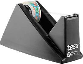 tesa Tischabroller ECONOMY RECYCLED Spar-Set in Schwarz mit einer Rolle Tesafilm (klar) - Bild 1