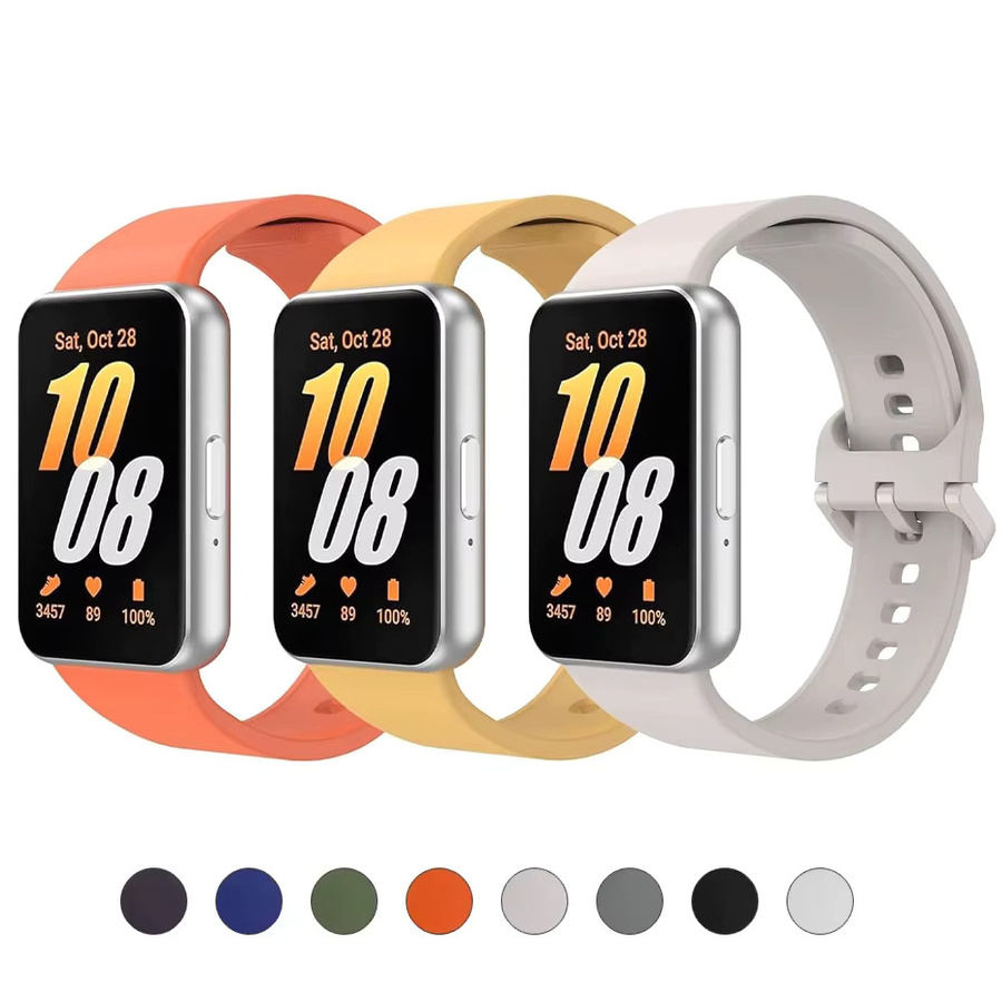 LCAPLE Uhrenarmband Silikon, Schwarz, Samsung Galaxy Fit 3 - Bild 6