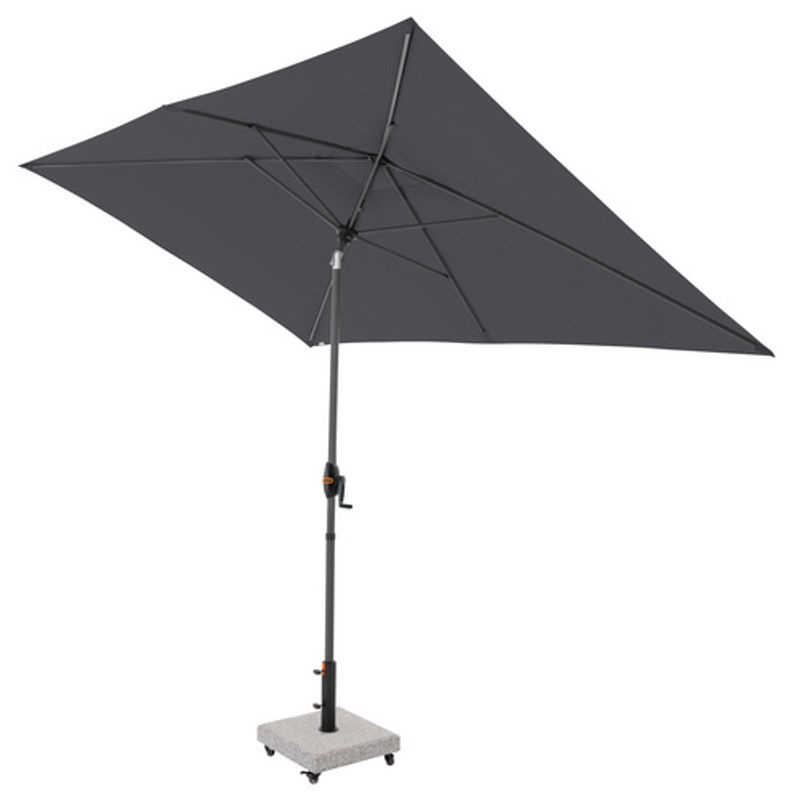 Doppler Mittelstockschirm MyZone in Anthrazit mit Auto-Tilt und Knickfunktion, B: 300 cm, T: 200 cm - Bild 3