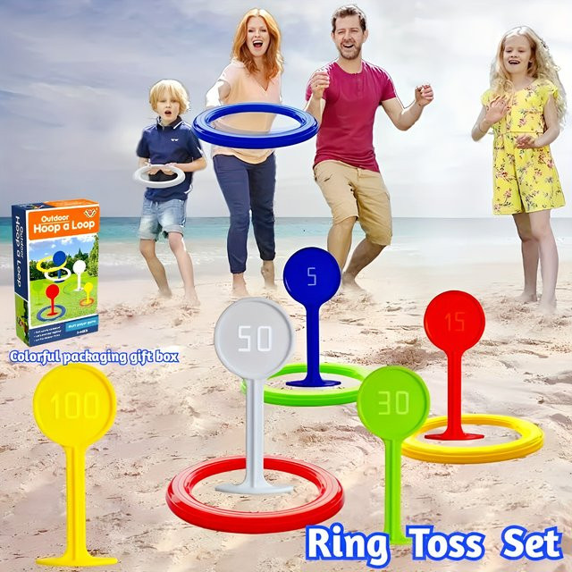 SONGYI Ringwurfspiel aus Kunststoff, Bunt / Mehrfarbig, ab 3 Jahren - Bild 1