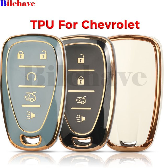 Jingyuqin TPU Schlüsselhülle für Chevrolet Camaro Cruze Malibu Equinox Onix Sonic Volt in Grün - Bild 1