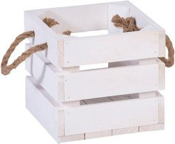 iWerk Holzkiste aus Holz in Weiß, B/H/L: 18 x 17 x 18 cm - Bild 1
