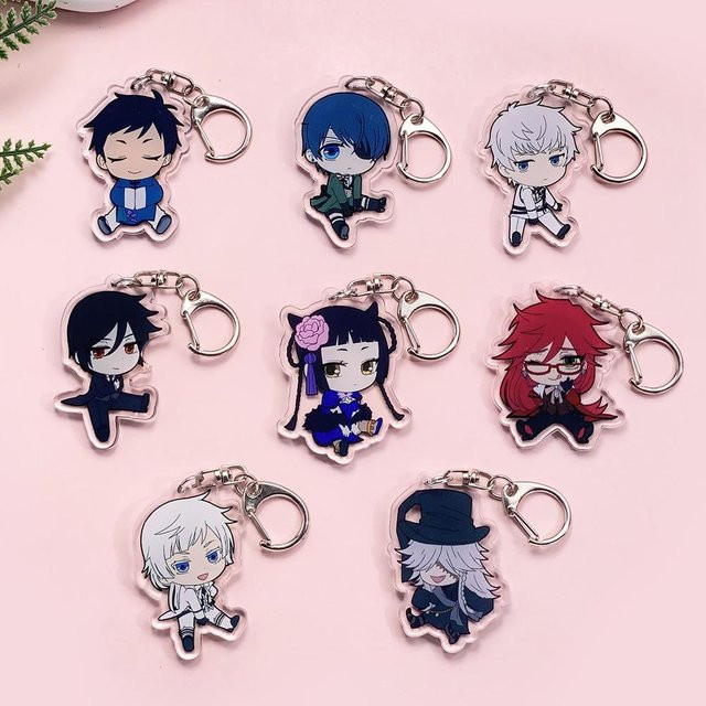 CHIC STUDIO Anhänger Anime Figuren, Acryl, 5cm, Unisex, gray - Bild 1