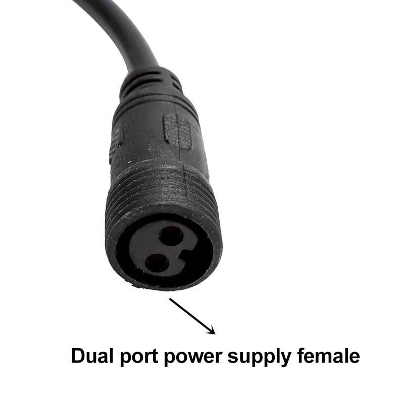 DIVEDEER USB Adapter Kabel für Solar Licht Panel mit 2Pin Stecker und 2-Core Draht, wasserdicht, Schwarz - Bild 2