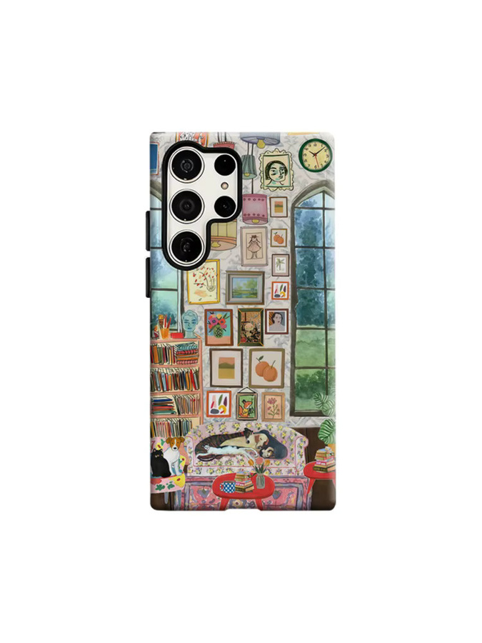 Vintage Art Parlor Katzen-Handyhülle für Samsung Galaxy S25 Ultra, S24 und S23 Ultra Plus, stoßfeste Doppelschicht Rückabdeckung, multicolour - Bild 6